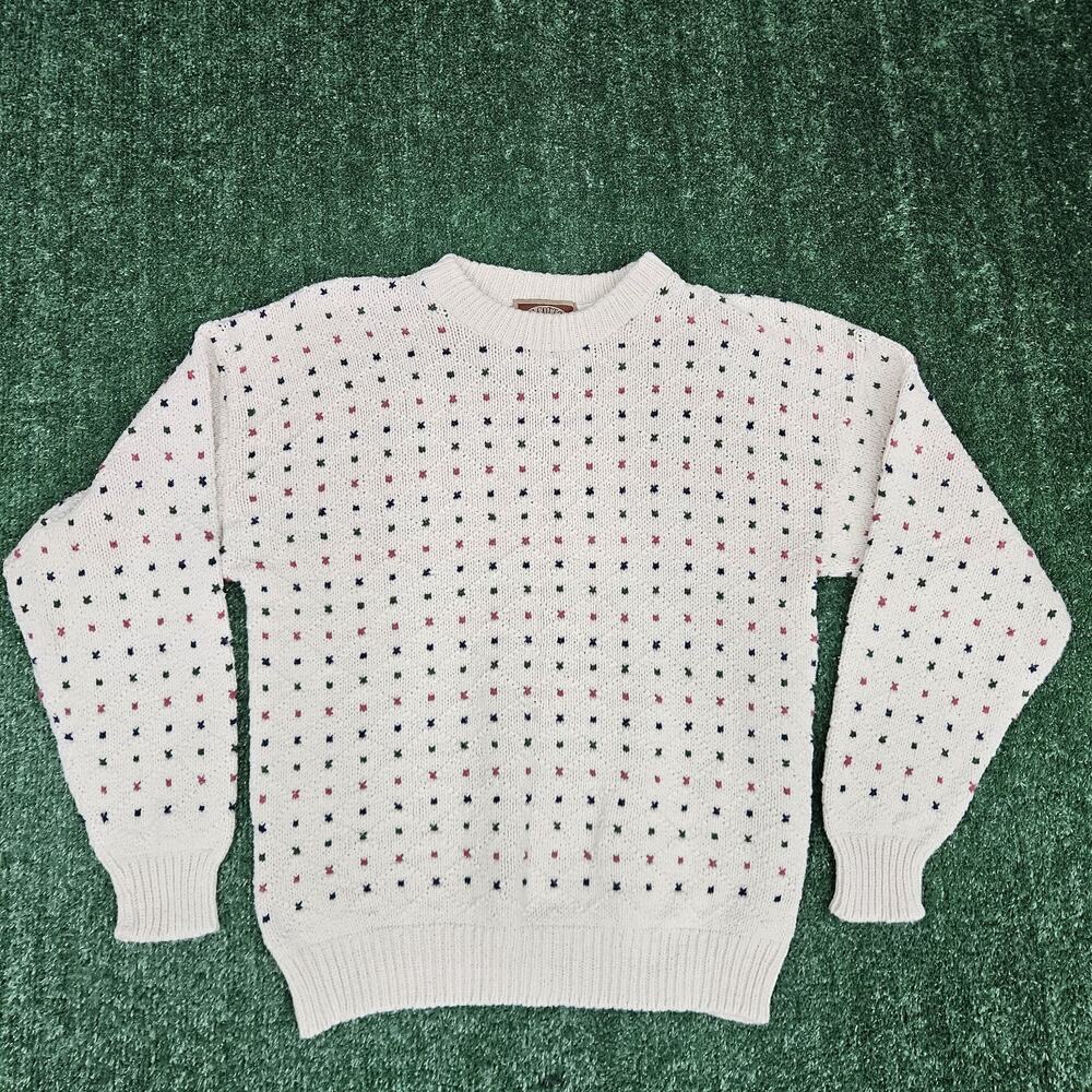 C.J. COTTON COMPANY Sweater Men’s Medium Made In USA EUC